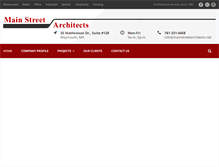 Tablet Screenshot of mainstreetarchitects.net